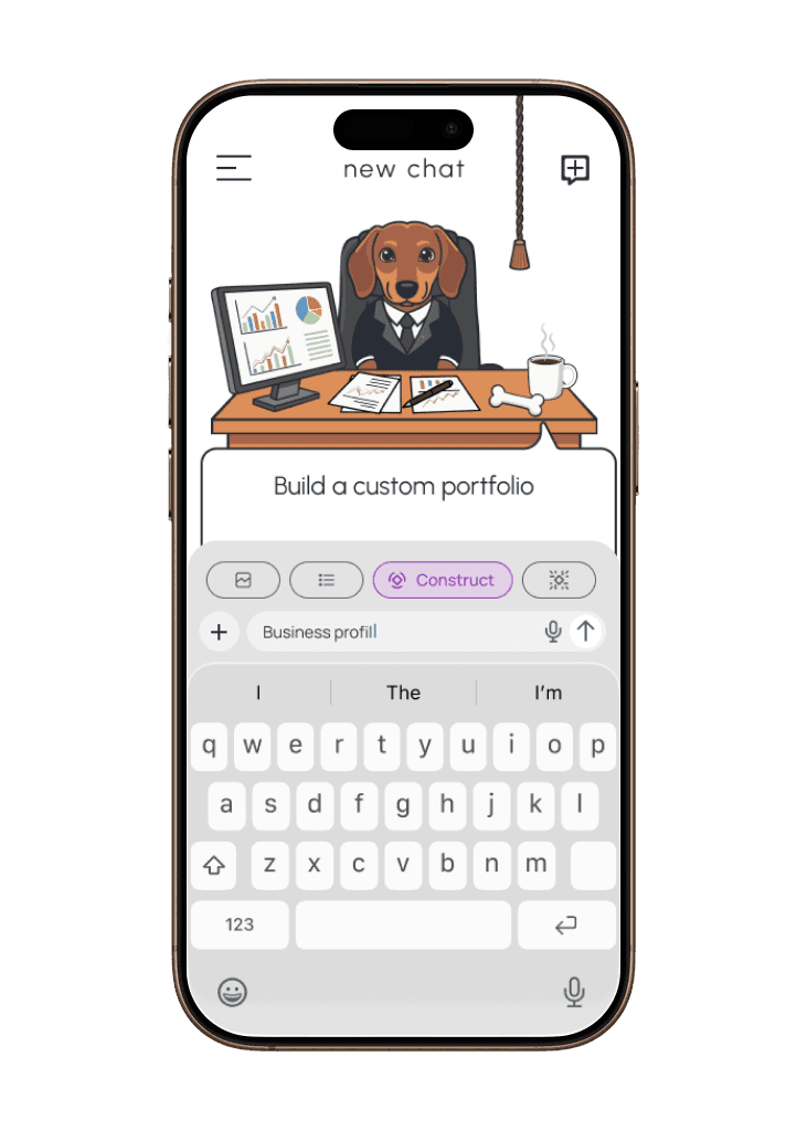 tckl Construct mode: portfolio builder